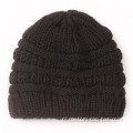Blauwe zwarte winter jacquard gebreide warme beanie hoed